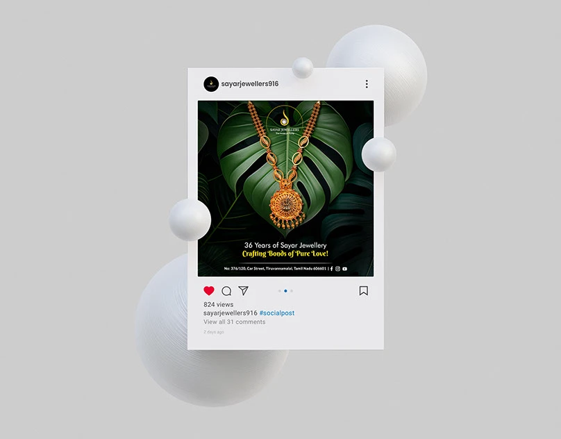 Sayar Jewellery — Social Media